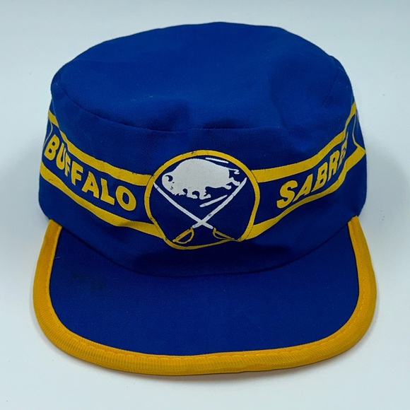 Vintage 1980s/90s NHL Buffalo Sabres Blue/Yellow Painters Hat
